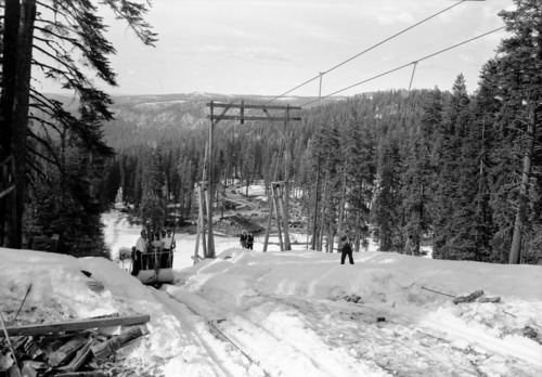 Crowds at Badger Pass and operation of Constam.