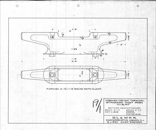 00019.BM--Standard iron parts--Hoboken Terminal