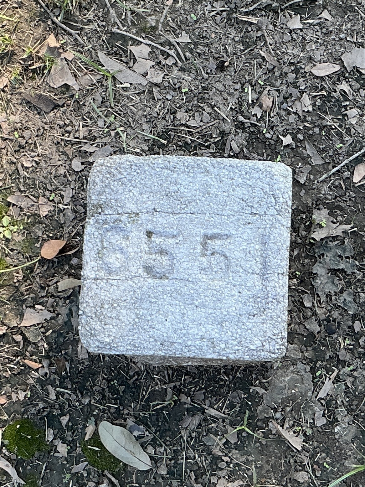 Top of flat marble marker