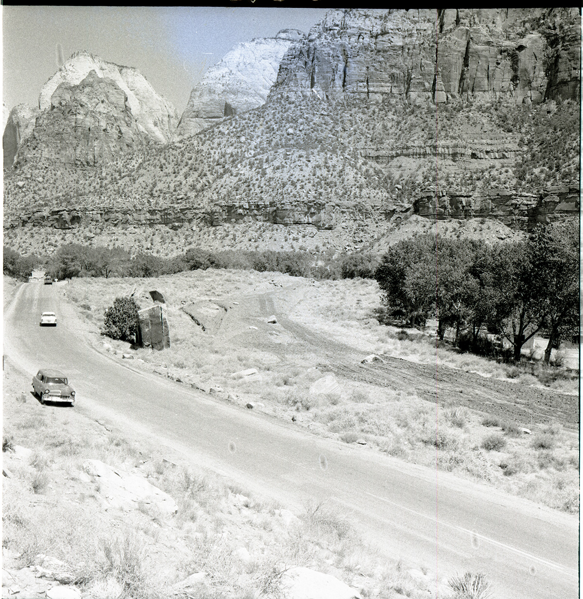 General location of the new road (Highway 1-State Route 9) from South Entrance to Virgin River Bridge (Canyon Junction).