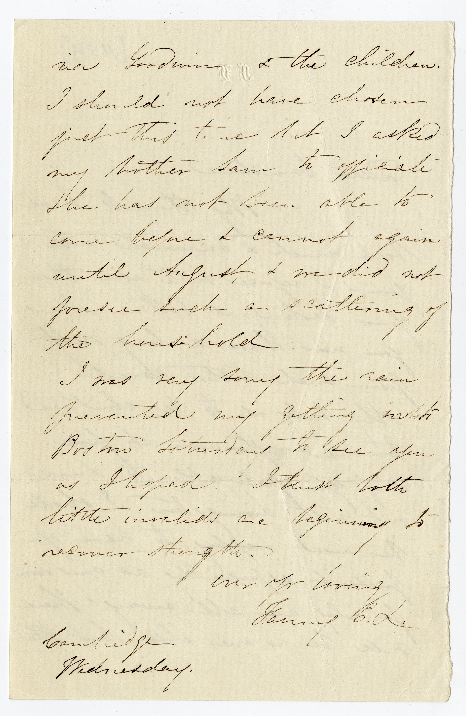 Manuscript letter