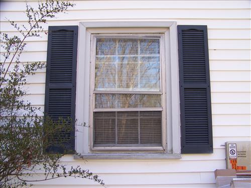 Installation of windows at the Headquarters building at Prince William Forest Park in April 2008