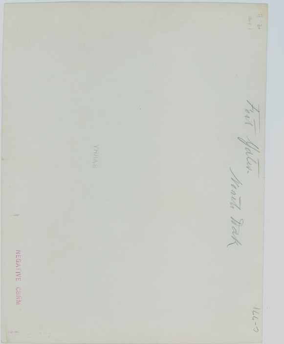 View of Fort Yates, North Dakota with a Man in a Cart