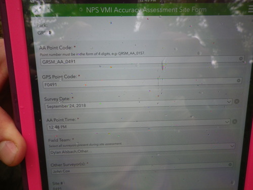 GRSM Accuracy Assessment. Plot Code: GRSM_AA_0491_1