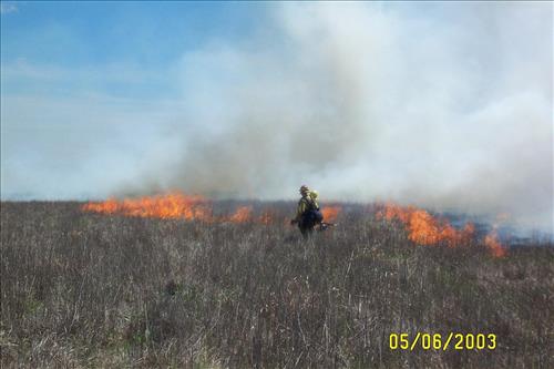 Fort Larned National Historic Site Burn - May 6, 2003