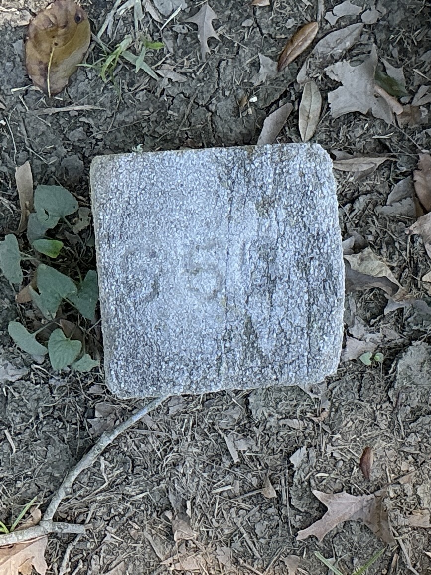 Top of flat marble marker