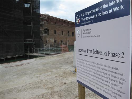 Stabilize Historic Fort at Dry Tortugas National Park June 2009 through May 2010