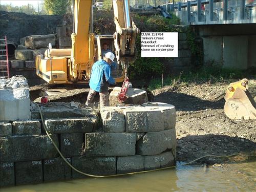 Tinkers Creek Aqueduct Construction Progress July 2011