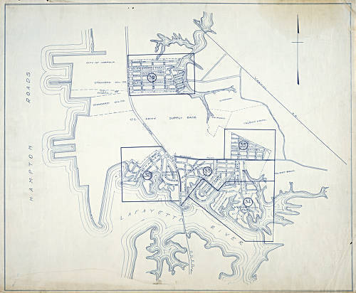 1923 index map for Norfolk, Virginia and surrounding areas.