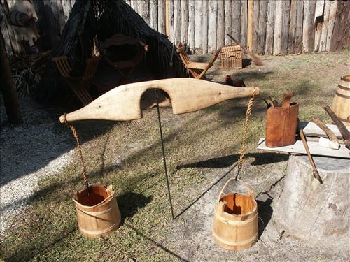 Camp Uzita re-creation of 16th century Spanish Army camp equipment and supplies at De Soto National Memorial, Fla. in Dec. 2004