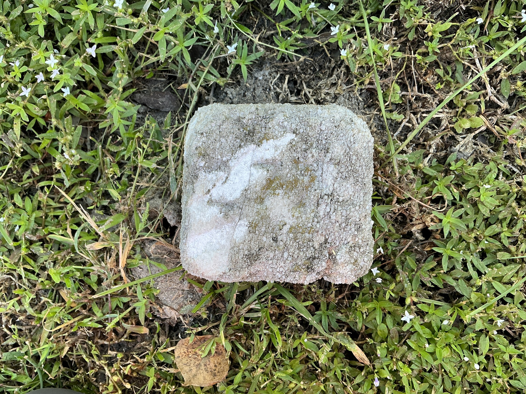 Top of flat marble marker