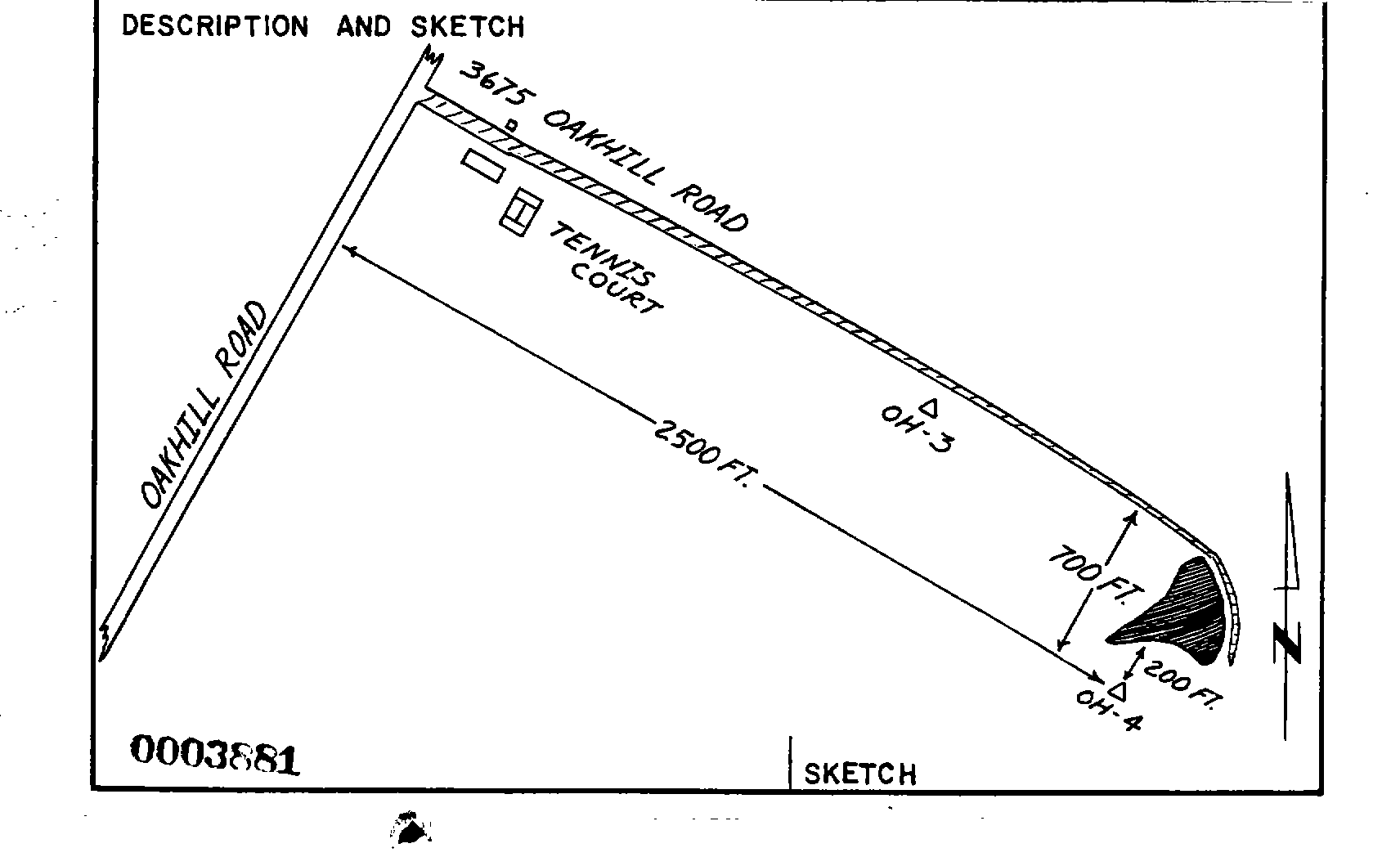 00003881 Survey Monumentation Sketch