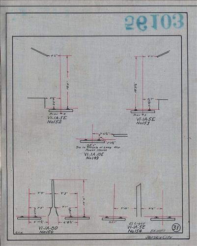 56103.LB--clearance sketches--Structures less than 8 feet from center line of track or less than 22 feet above top of rail [Group 01]