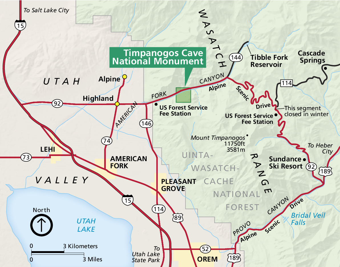 Timpanogos Cave National Monument Park Map