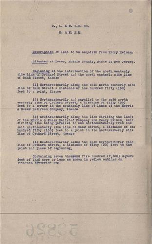 53826.PB--Description of land to be acquired--Dover, NJ