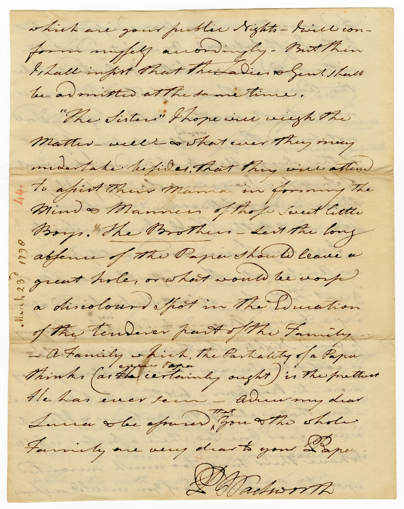 Manuscript letter