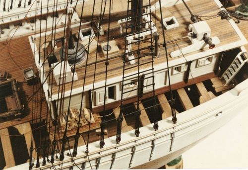 Details of the model of Kohala (built 1901; barkentine, 4m), circa 1974-1984