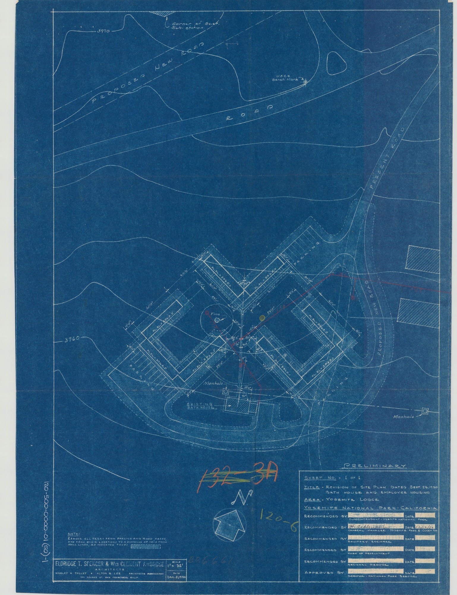 Revision of Site Plan - Bath House and Employee Housing, Yosemite Lodge