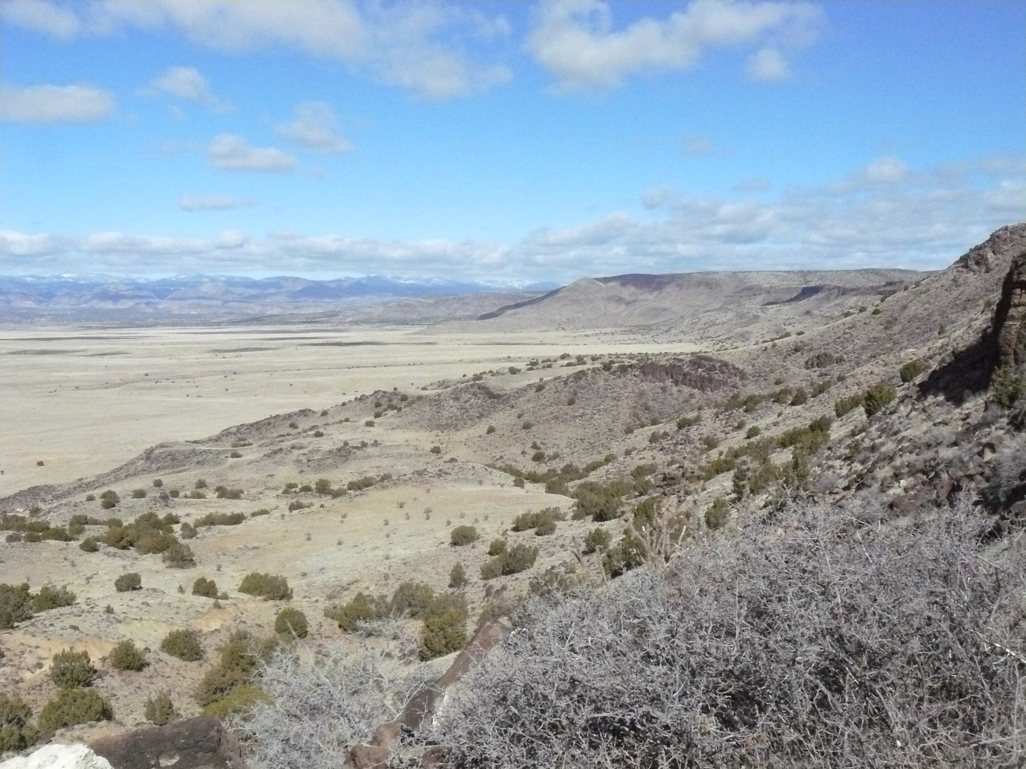 A mountain view from La Bajada Mesa near Santa Fe, NM