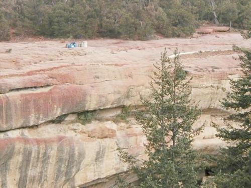 Erosion control mechanisms above cliff dwellings following the Long Mesa fire, Mesa Verde National Park