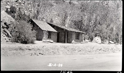 Canyon Junction administration building, later Zion Museum, headquarters area.