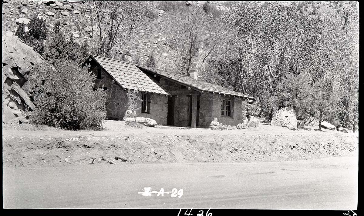 Canyon Junction administration building, later Zion Museum, headquarters area.