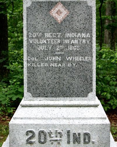 20th Indiana Infantry Monument