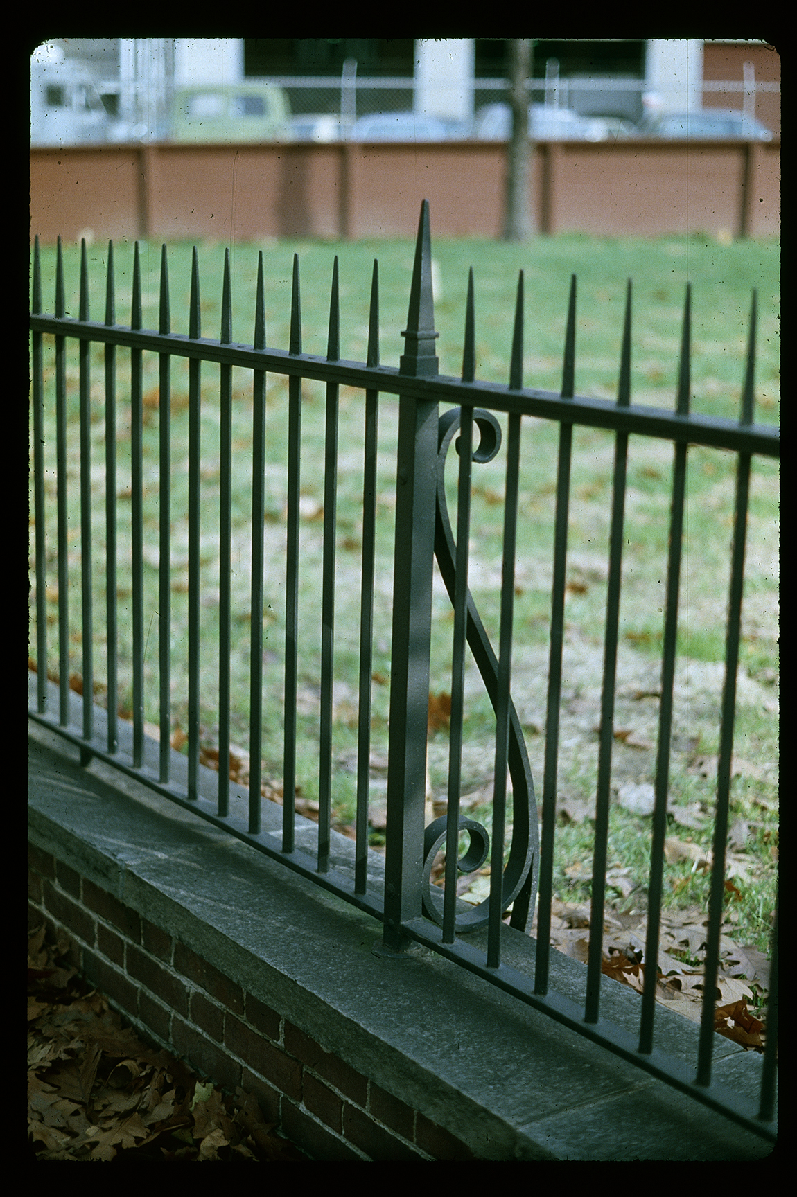 Simple wrought iron fence on 4th Street
