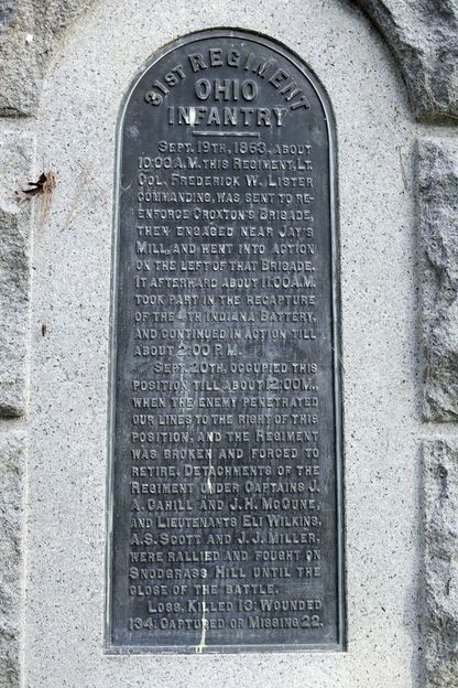 Thirty-First Ohio Infantry Regiment Monument