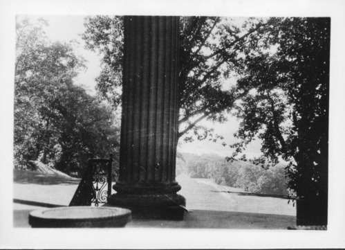 West Portico overlooking the estate grounds.