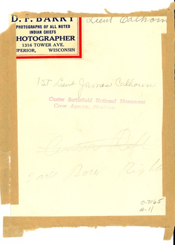 First Lieutenant, James Calhoun