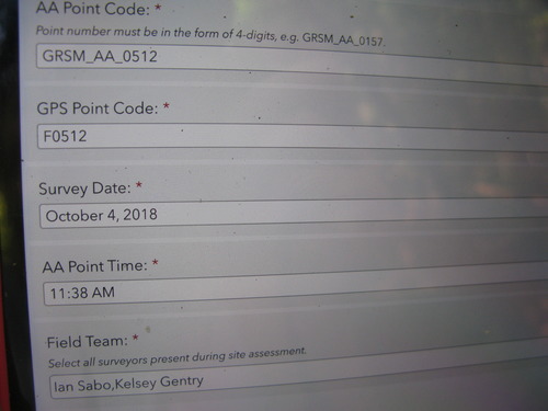 GRSM Accuracy Assessment. Plot Code: GRSM_AA_0512_1
