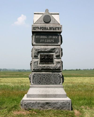 107th Pennsylvania Infantry Monument