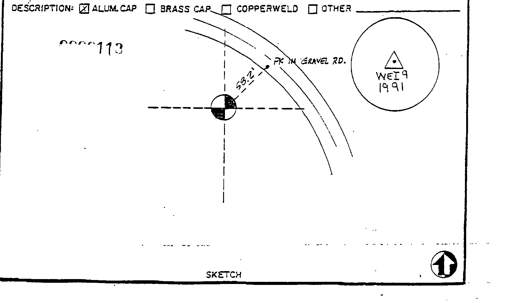 00000113 Survey Monumentation Sketch