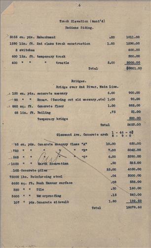 50990.PB#001--Approximate estimate of cost of eliminating grade crossings through Bloomfield including Watsessing [1910.05]