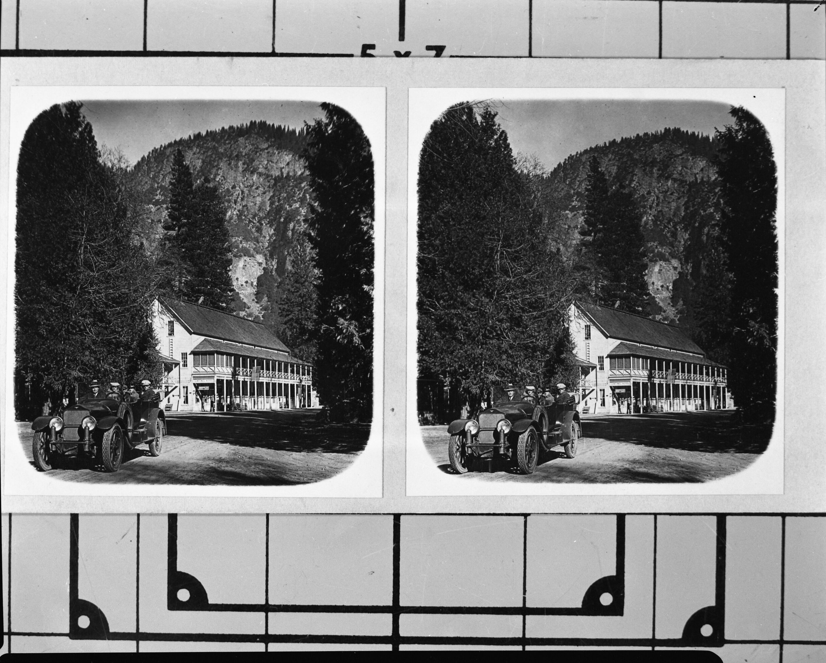 Sentinel Hotel & White Bus. J.T. Boysen Stereo #8363.