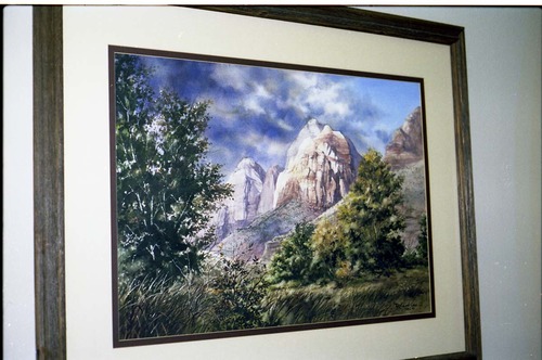 Color Photos of a temporary art exhibit.