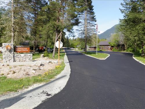 Marblemount Ranger Station paving at North Cascades National Park in May 2012