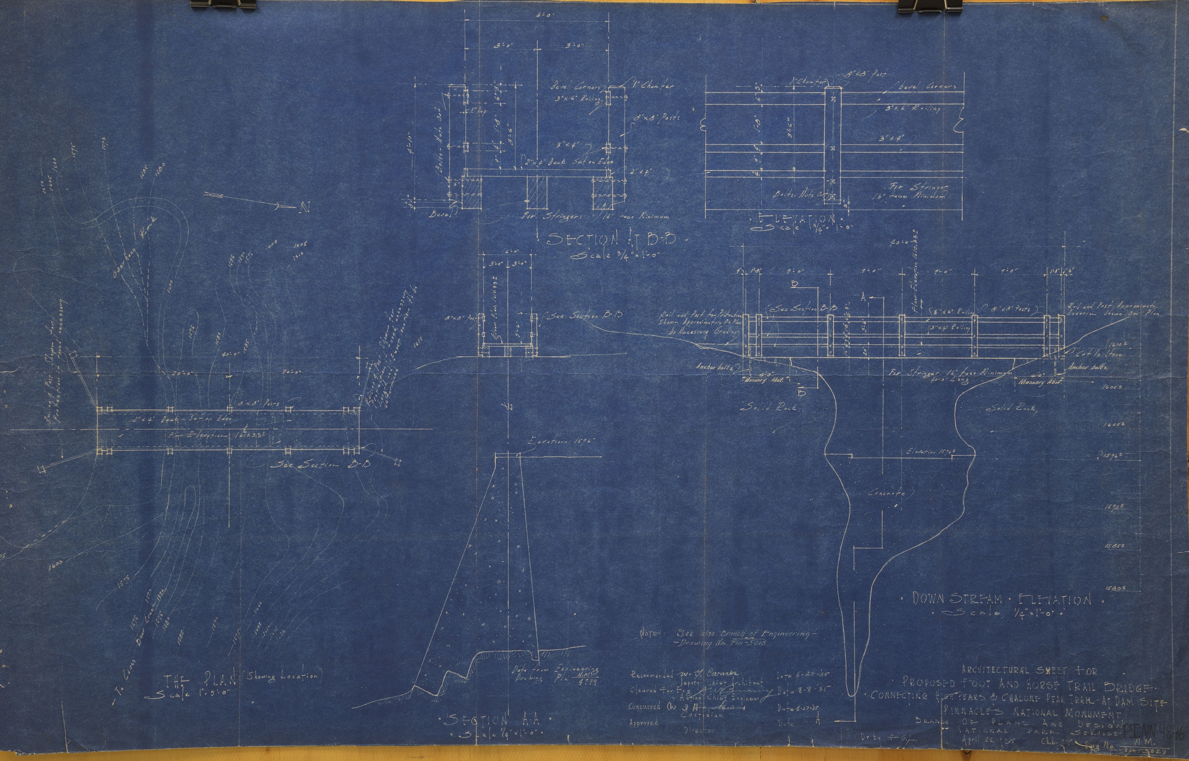 Bear Gulch Dam Blueprint 1935 (Sheet 1 of 2)