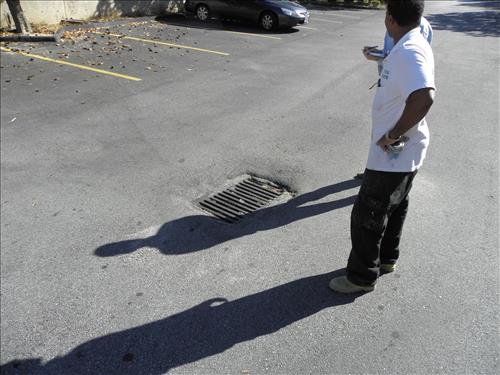 Water damage to Ebenezer Church at Martin Luther King, Jr. National Historical Park in October 2009
