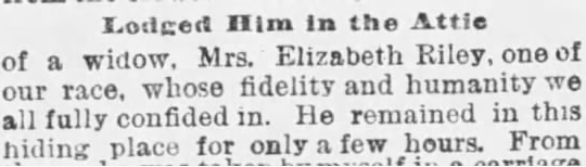 Newspaper clipping about Elizabeth Riley