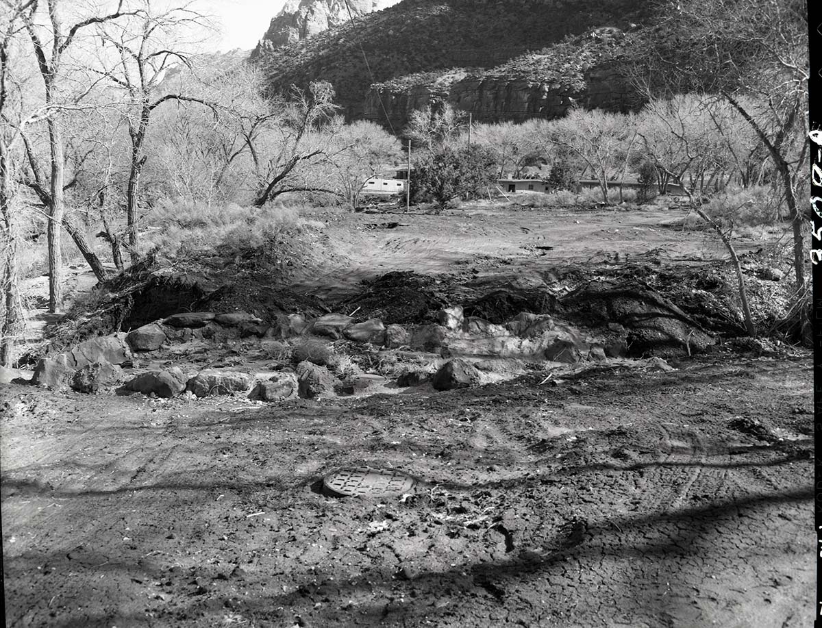 Watchman sewer line crossing arroyo.