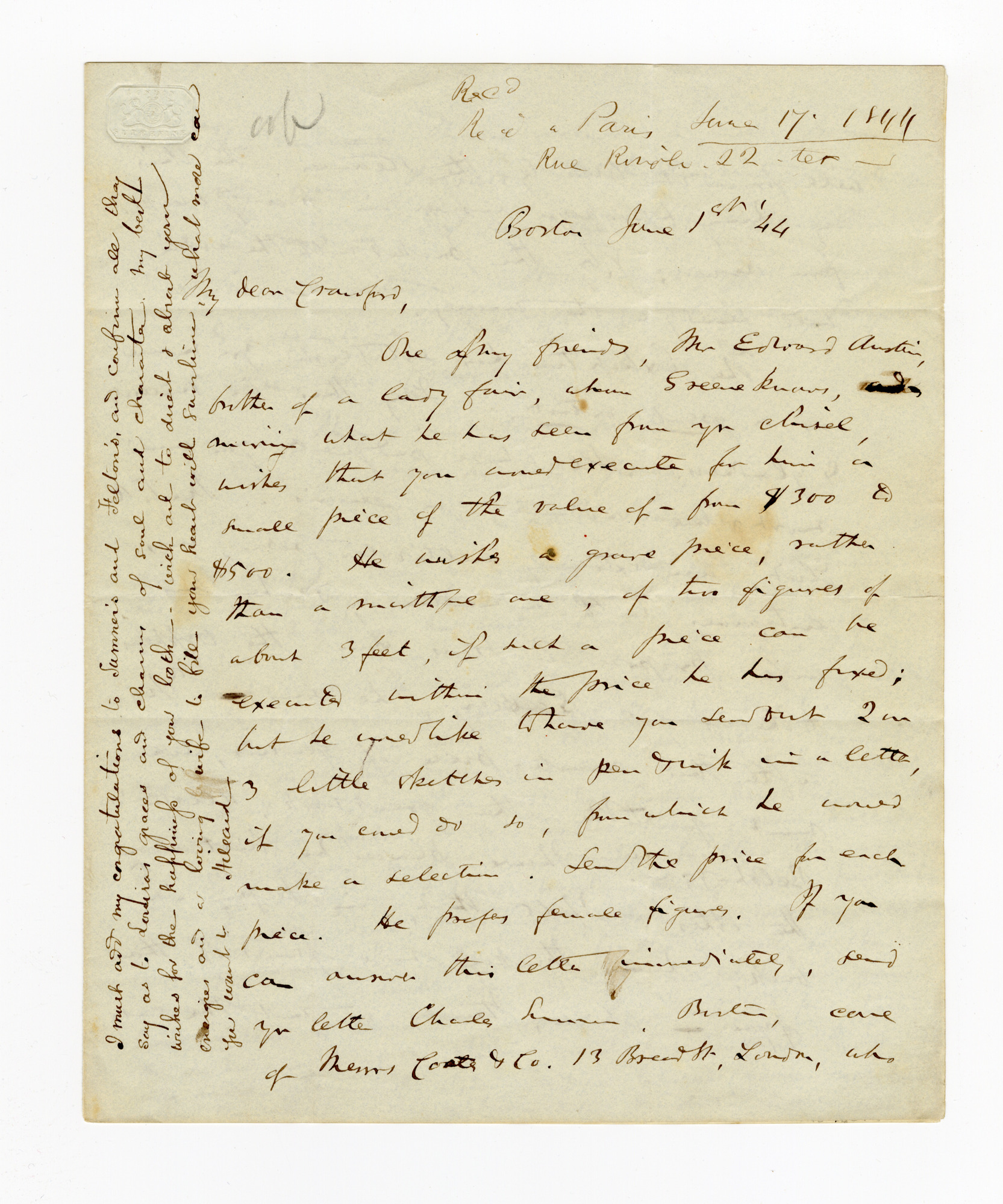 Manuscript letter
