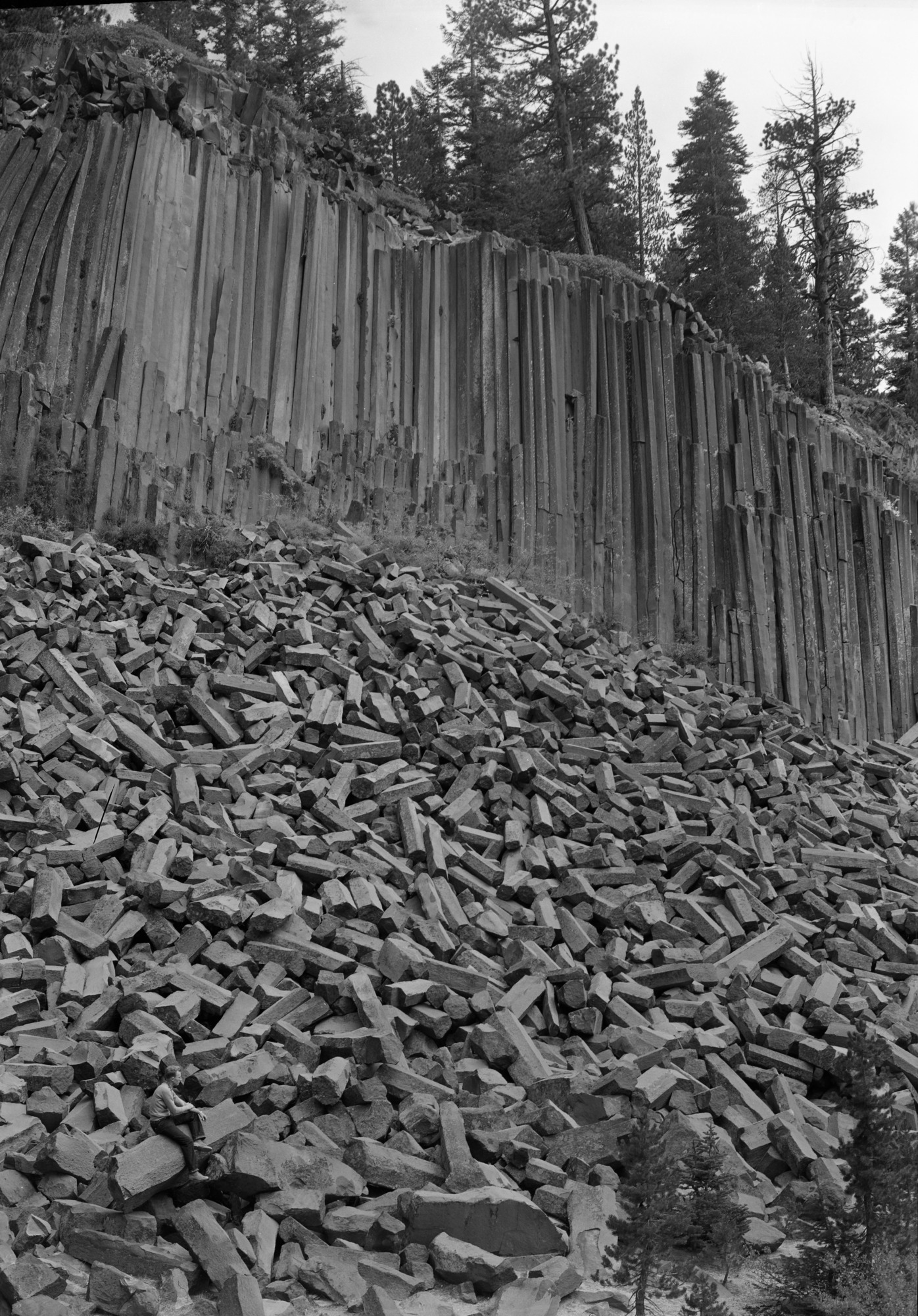 With figure of man to show scale.