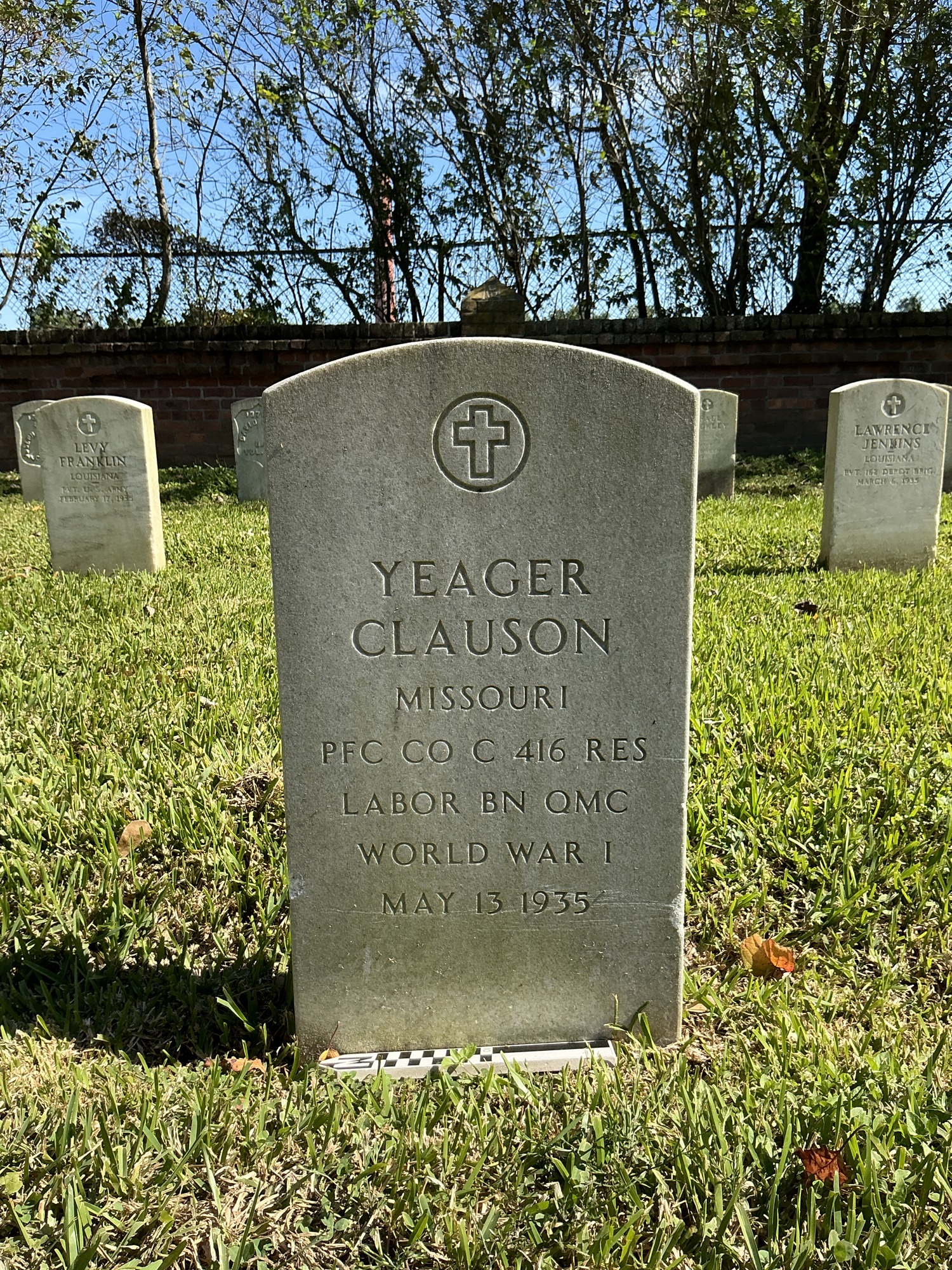 Extra image of upright marble headstone with flat face.