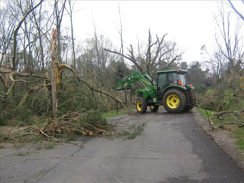 Tornado Damage at Stones River National Battlefield in April 2009