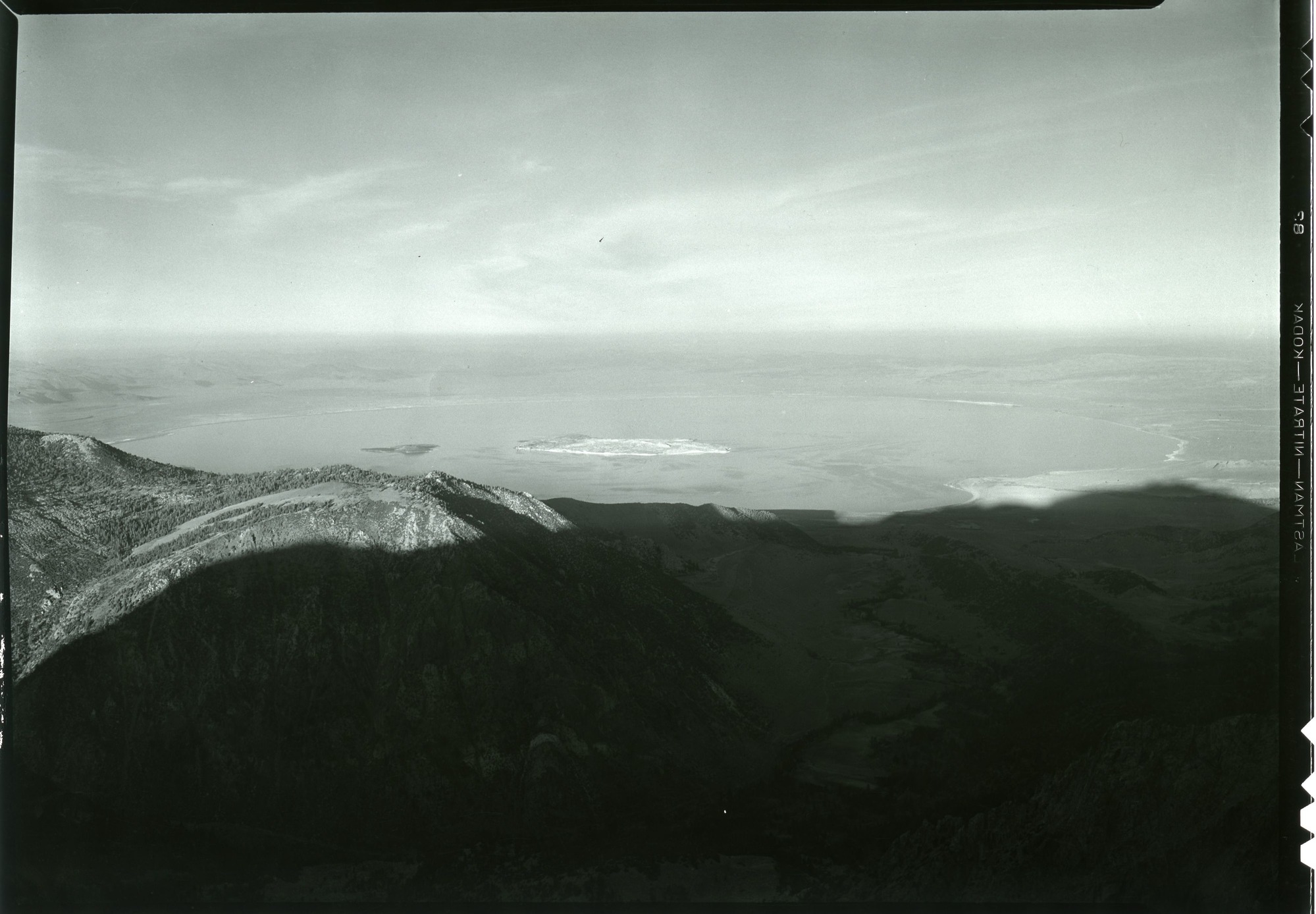 Mono Lake from the top of the Dana Plateau.