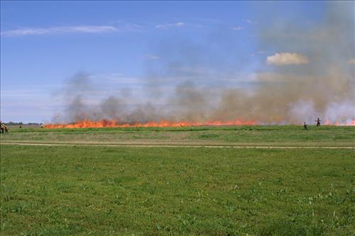 Fort Larned National Historic Site Burn - May 2003