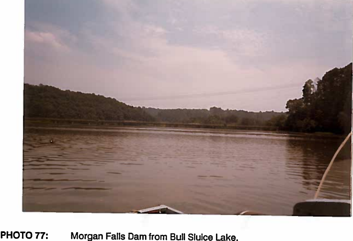 Cobb Co. Morgan Falls Dam from Bull Sluice Lake