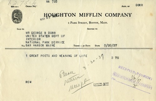 Receipt, Mifflin to Dorr, March 30, 1937 p.1.tif